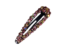 Large Glitter Snap Hair Clip - Pink