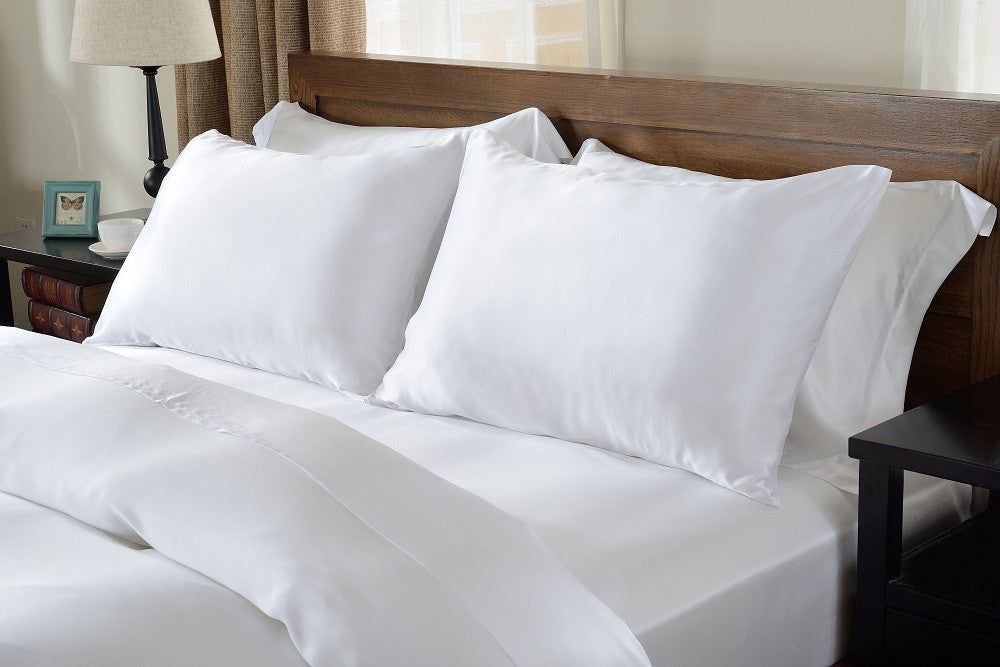 White silk pillowcase king on sale
