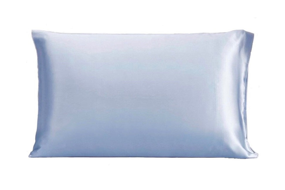 Cool Blue 100% Pure Mulberry Silk Pillowcase